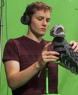 Kevin Parry animating a Kubo creature puppet on the LAIKA film set